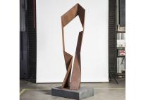 sculpture folle en acier en équilibre de Corten de taille de 200cm pour la décoration de jardin