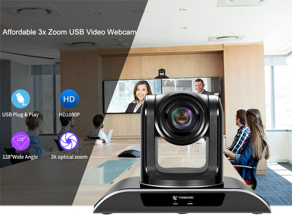 камера конференции USB PTZ 1080P USB2.0 3X для течь OBS
