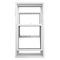 Fenêtres en PVC américain à glisser verticalement fenêtres en UPVC double vinyle suspendues fenêtres en verre E bas