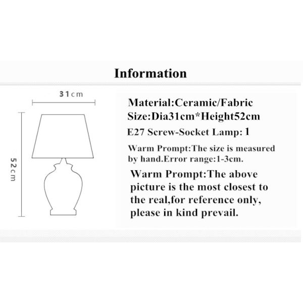 Chinese style white flower ceramic Table Lamps Fashion table lamp ceramic(WH-MTB-120)