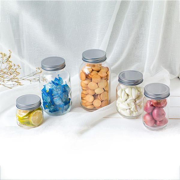 Опарник 250ml 300ml 380ml соленья пустого круглого варенья меда стеклянный