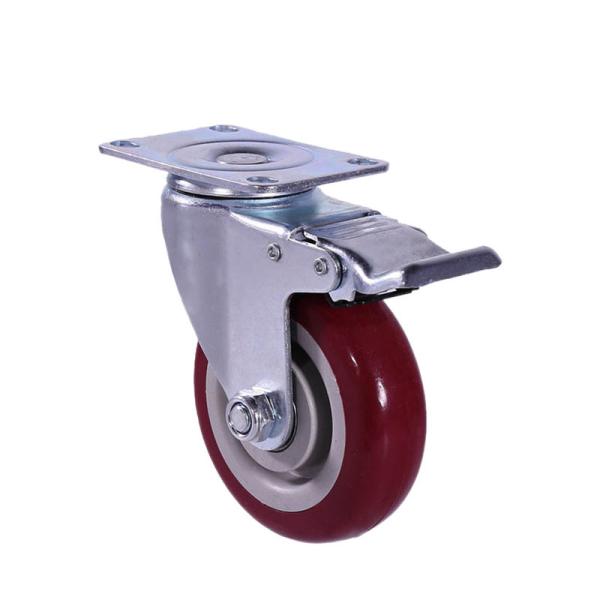 Industrial Heavy Duty Tread Silent Dual Swivel Locking Caster Wheels for Customization