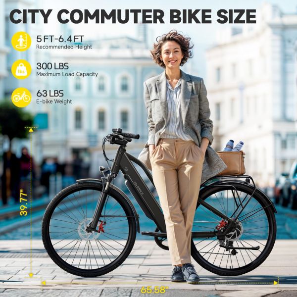 CE UL Certificated Customized C624 Shimano 7 Speed Hybrid Electric Road Bike 750W Motor 36V Sensor Smart City Bike OEM Available