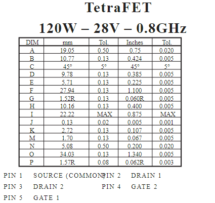 D2085UK 28V120W 1MHz-1000MHz Push-pull RF Power Transistor MOSFET