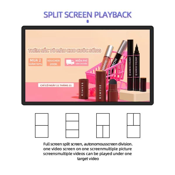Qunmao 85 65 55 43 Inch 4K Ultra HD Digital Signage LCD Screen with Android 13.0 and Cloud-Based CMS Integration