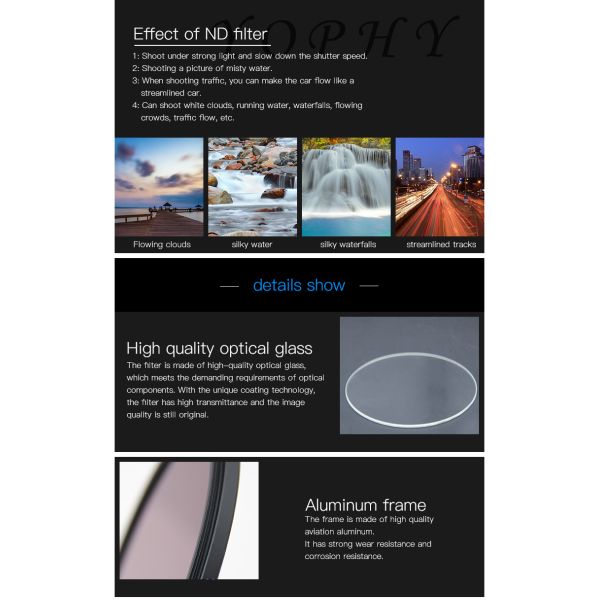 Landscape Photography Natural Night Filter Lower Color Cast For Photographer ND32000X 15 Stops