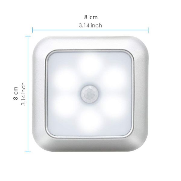 DC6V 5000K Battery Operated Motion Detector Night Light Wireless Kitchen Cabinet Lights