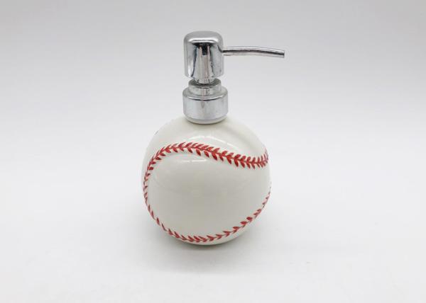 Sanitary Ware Baseball Bathroom Accessories Sets Hand Painted For Everyday Care