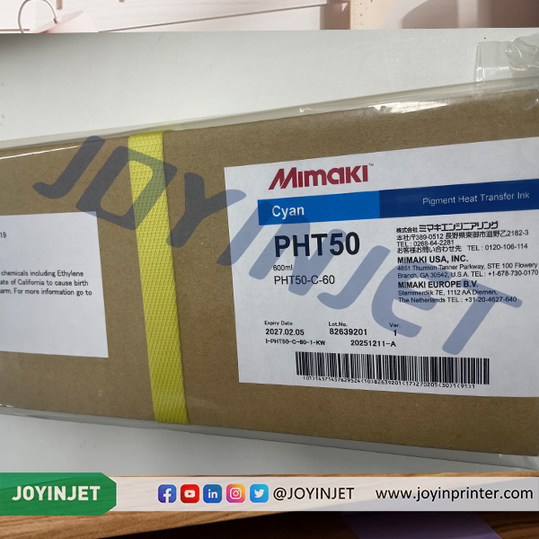 Original Mimaki PHT50 Heat Transfer Pigment Ink Set CMYK+White 600ml/500ml ECO PASSPORT Certified for TxF Printers