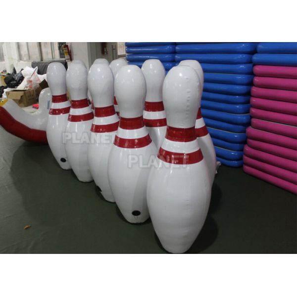 2.5m Tall White Blow Up Bowling Ball / Inflatable Human Bowling Set