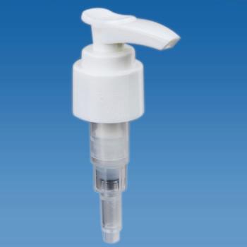 White Plastic Shampoo Bottle Lotion Pump Replacement With RIbbed Neck UKCM-02A-B1
