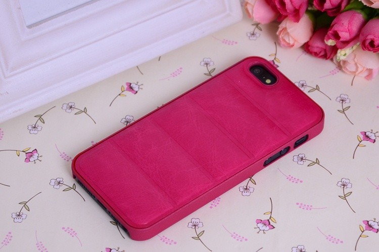 Red Durable Iphone 5 Hard Shell Case With PC Sofa Skin