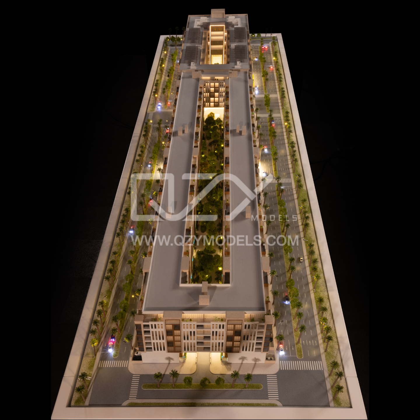 1:200 Scale Handmade Architectural Model of Trump Plaza
