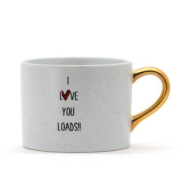 White Mug Gold Handle Crockery Mom Mug Ceramic Coffee Mug For Mothers Day Cup Make Tea