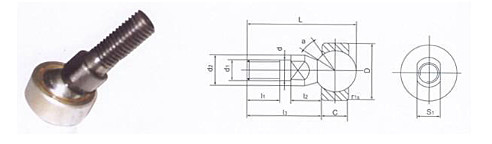 de m12 SQD da série do aço carbono junção 1045 de bola Rod End
