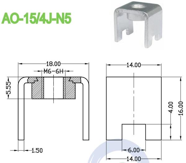 Metal Parts 100A M6 Steel Screw 10.00*16.50mm Electrical Terminal Block Accessories