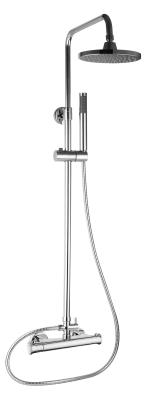 Banheira de chuveiro termostática de latão torneira de água quente e fria com desviador S1012