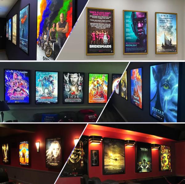 Cartão de filme Light Box Alumínio Estrutura Ultra fina Publicidade Light Box comercial
