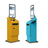 Terminal de kiosque de libre-service en étui métallique avec écran tactile interactif et distributeur de billets de monnaie