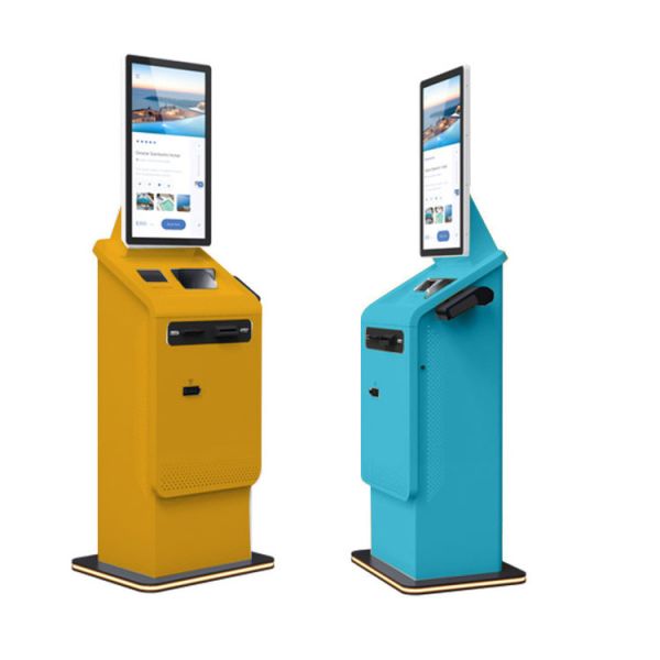 Metal Case Self Service Kiosk Terminal with Interactive Touch Screen and Coin Cash Dispenser