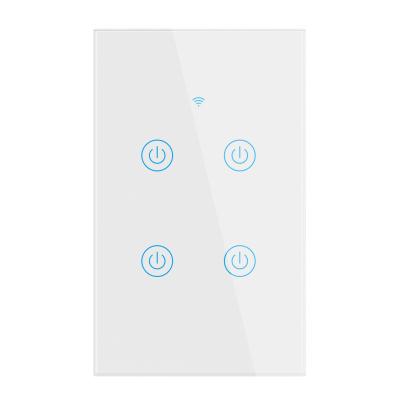 10A Smart Wifi Switch Double Control 4 Gang Smart Switch Hands Free 110V-250V AC