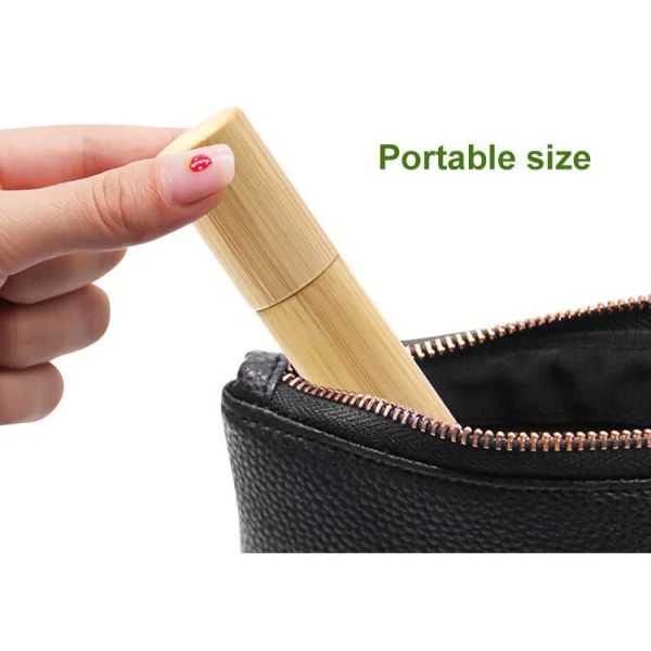 5ml 10ml Bamboo Bottles With Aluminum Spray For Perfume Essential Oil