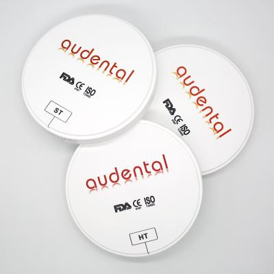 Bloco de zircônia dental transparente pré-sombreado supertranslucidez TUV