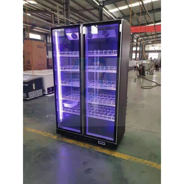 Double Door Commercial Bar Freezer Glass Door Air Cooling