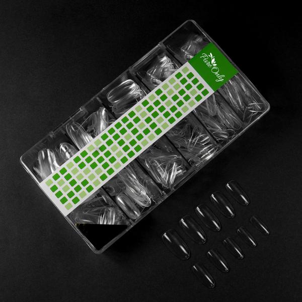 French Style Pure Only 500pcs Clear/nature Practice Display Thin Round Shape Nail Tips for Professional