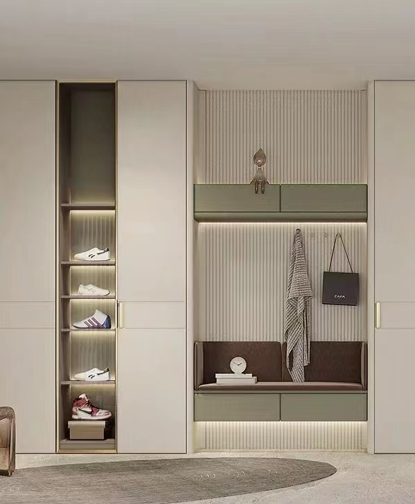 Placa moderna 2*0.6m da rocha do vestuário do hotel dos armários leves da sala de hotel