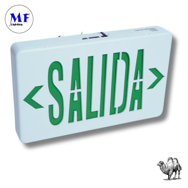 Emergency Exit Sign Lights IP43 Certified 3W LED 2h Backup Waterproof Fire-Resista Photoluminescent Factory School  for Indoor Commercial Buildings
