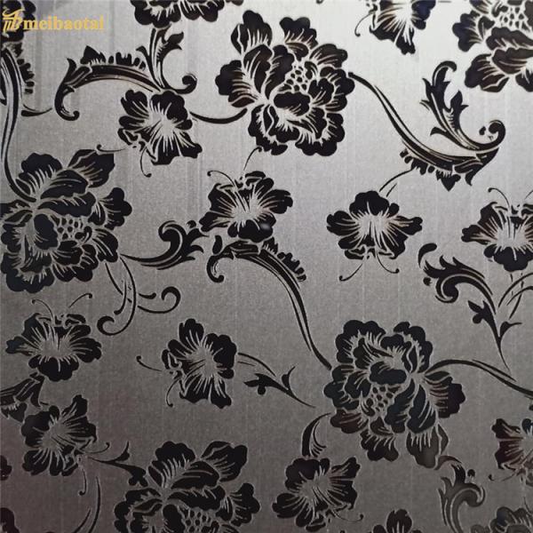 Mirror Etched Stainless Steel Sheet 0.55mm Thickness Decorative SS Plate