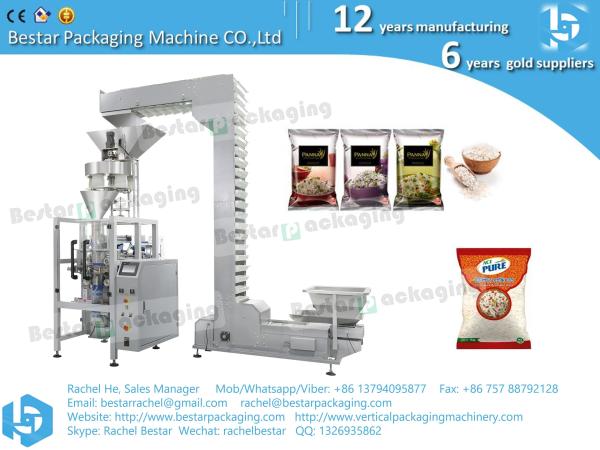 High speed 130 bpm packaging machine for 50g corn grain sachet BSTV-450BZ