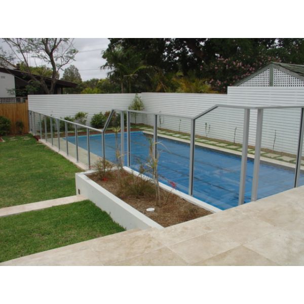 Royal Blue 12mm Pool Fencing Glass Door Curtain Wall Tempered Glass Panels