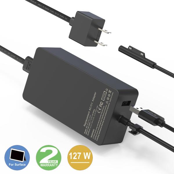 OEM Surface Book 3 Charger 127W 15V 8A AC Power Supply Adapter