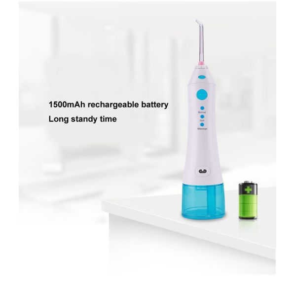 Professional Dental Oral Irrigator , Rechargeable Water Jet Flosser Teeth Pick Cleaner Tooth Spa
