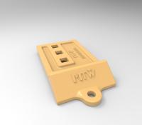 Media flecha fundida de tres agujeros WA500-3HAL 50x284x410mm 160KG