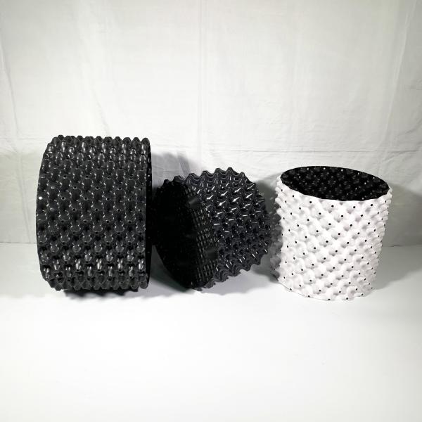 Potes de planta de plástico branco preto e recipiente de poda a ar para jardinagem