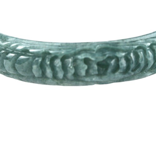Real Women's Natural Carved Jade Bangles Polished Technique for Body Decoration Equipment