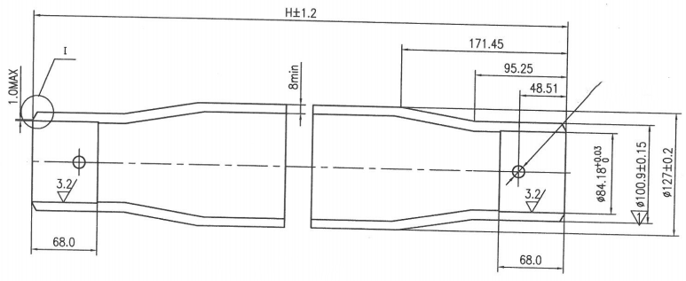 цапфы трейлера 15000 фунтов круглой трубки 100mm прямые
