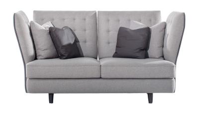 1+2+3 Luxury Sofa set in Villa house living room furniture by Italy design used Fabric cushion with Leather upholsterd