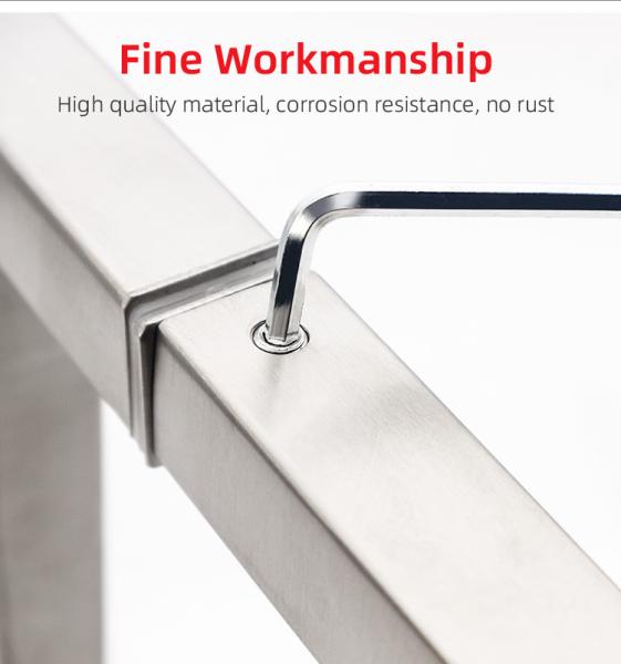 Stainless Steel Square Shower Glass Door Handle