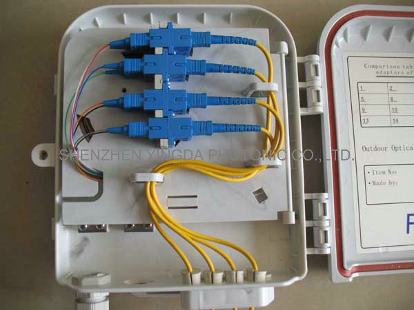 Сделайте коробку водостойким Сплиттер оптического волокна СК 1 кс 8 Пльк ЛК, распределительную коробку 8Дропс оптического волокна