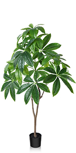 Artificial Golden Dieffenbachia Plant 43 Inch Tall Fake Tropical Lifelike Tree in Pot Silk Faux Dark Green Plant