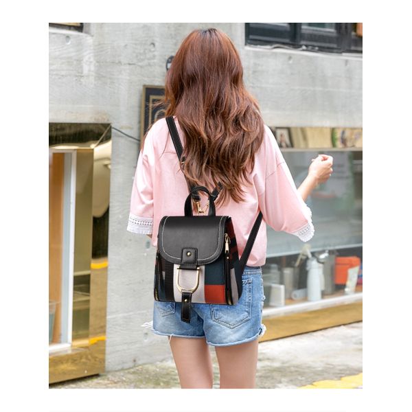 2022 Ladies Back Bags Students Fashion Women Small Backpack with Main Material PU