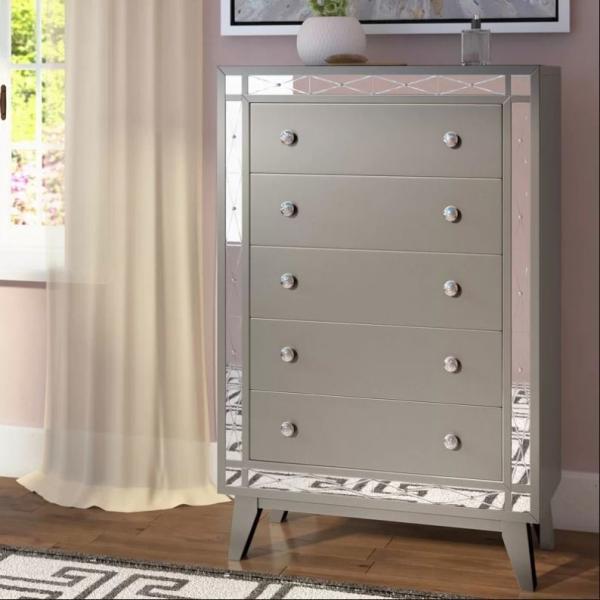 Custom Made upholstered Contemporary Bedroom Sets MDF Wood