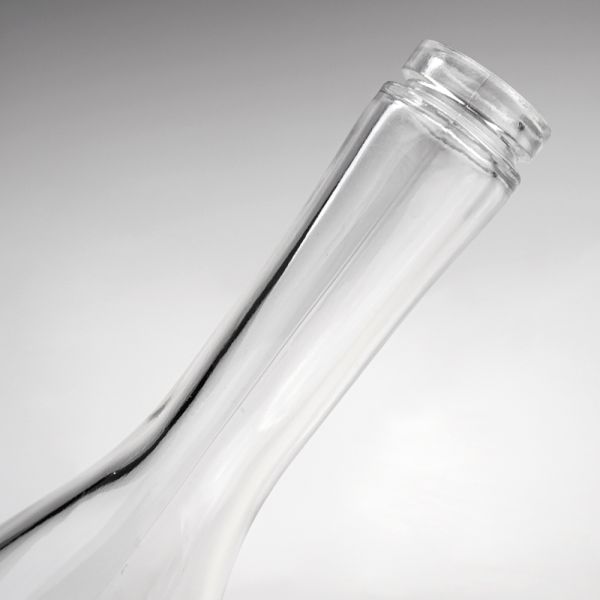 500ml Glass Bottle End Vase-Shape Long Neck Vodka Wine with Cork Screw Both Sealing Type