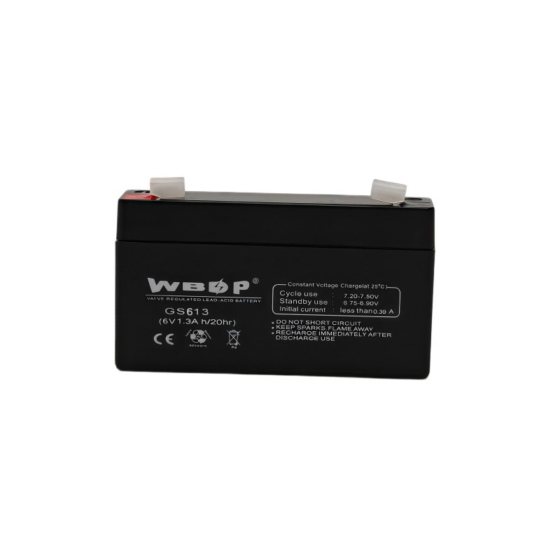 Maintenance Free 6V 1.3Ah Rechargeable Battery AGM Emergency Light Battery Customizable