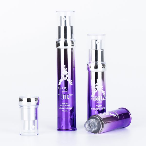 Industrial Cosmetic 15ml 20ml 30ml Airless Pump Bottle with Screen Printing and UV Crafts