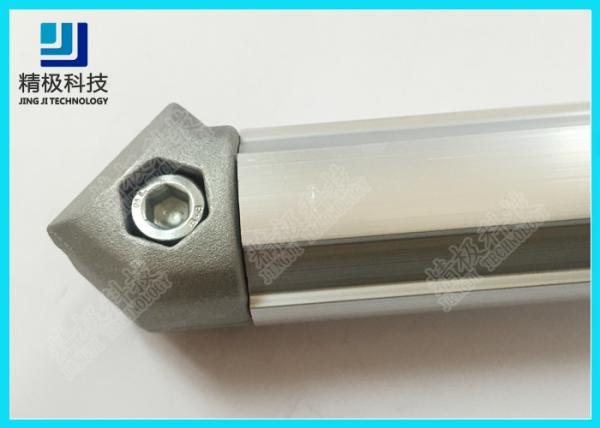 Single Side 45 Degree Inner Connector Aluminum Pipe Fittings Anodizing Silver AL-13